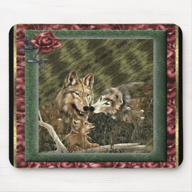 Wolf Family mouse pad (Front)