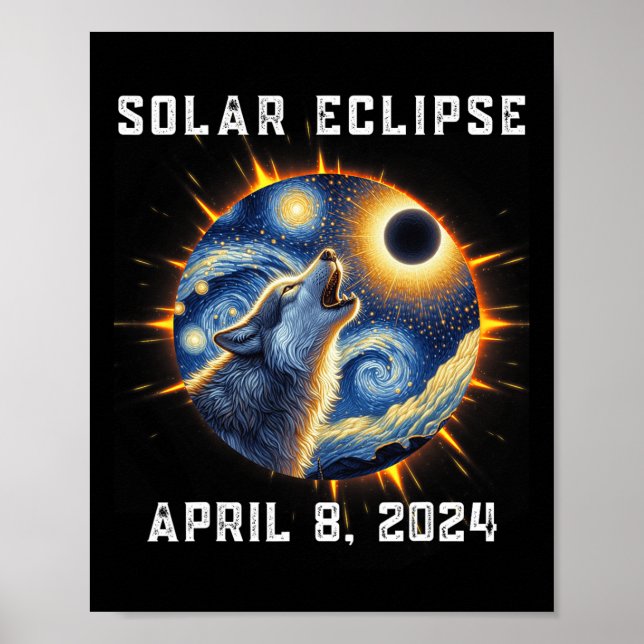 Wolf Fans Totality Solar Eclipse 2024 Totality Tot Poster (Front)