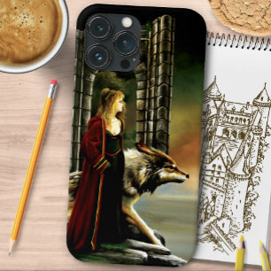 Wolf Fantasy Blonde Sorceress iPhone 13 Pro Max Case