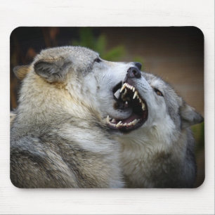 Wolf Fight Mouse Pad