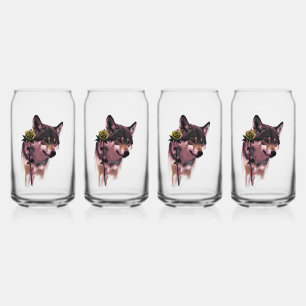 Wolf Five Can Glass
