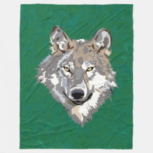 wolf - fleece blanket