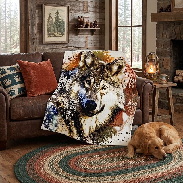 Wolf   fleece blanket (Creator Uploaded)