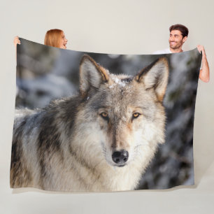 WOLF FLEECE BLANKET