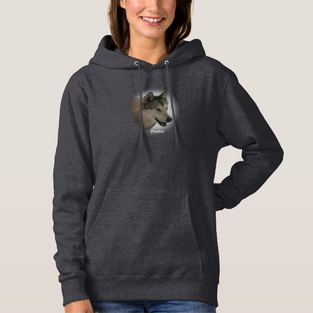Wolf Fleece Pullover Hooded Sweatshirt (Front)