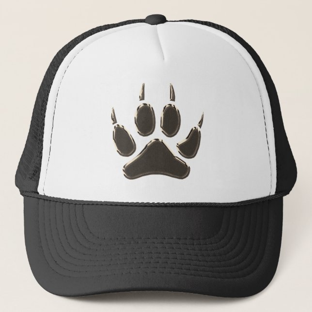 wolf footprint trucker hat (Front)
