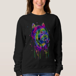 Wolf For Men Wolf Women Wolf Moon Tie Dye Sweatshirt