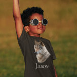 Wolf Forest Head art Personalised T-Shirt<br><div class="desc">This design may be personalised in the area provided by changing the photo and/or text. Or it can be customised by choosing the click to customise further option and delete or change the colour of the background, add text, change the text colour or style, or delete the text for an...</div>