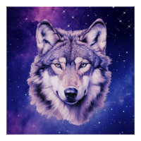 Wolf Galaxy Stars Cosmic Birthday Party 