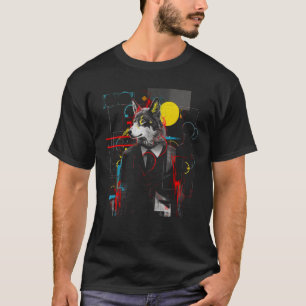 Wolf geometric, art animal motif, wolf T-Shirt