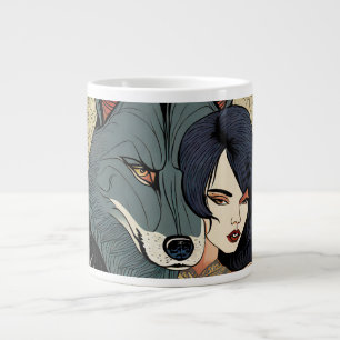 Wolf Gift Mrs. Jugendstil Russia Ornament Large Coffee Mug