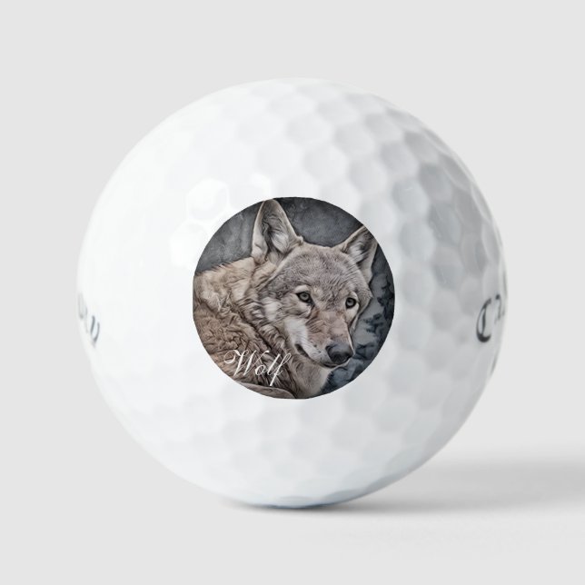 Wolf Golf Ball (Front)