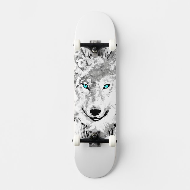 Wolf | Grey Wolf Drawing | Wolf Skateboard (Front)