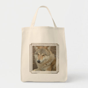 Wolf Grocery Tote Bag
