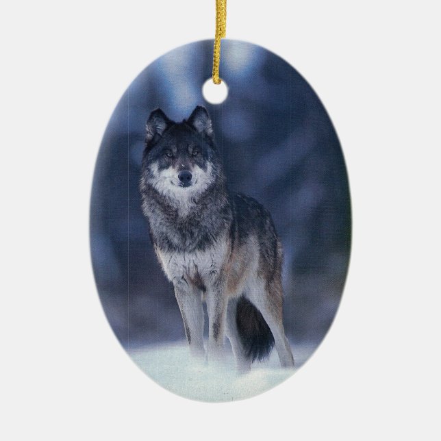 Wolf Guardian Ornament (Front)