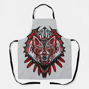 Wolf Haida Tribal Totem Design Apron