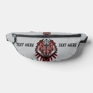 Wolf Haida Tribal Totem Design Bum Bags