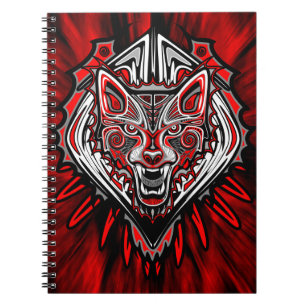 Wolf Haida Tribal Totem Design Notebook