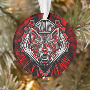 Wolf Haida Tribal Totem Design Ornament