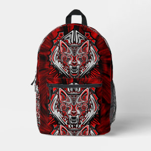 Wolf Haida Tribal Totem Design Printed Backpack