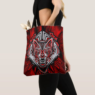 Wolf Haida Tribal Totem Design Tote Bag