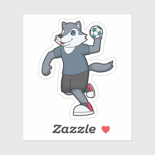 Wolf Handball player Handball (Sheet)
