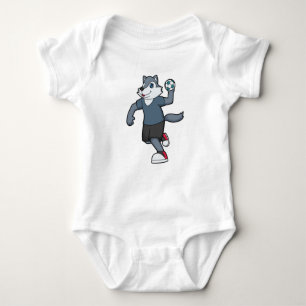 Wolf Handball player Handball Baby Bodysuit