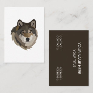 Wolf Head Animal Grey Wild Wolf Business Card