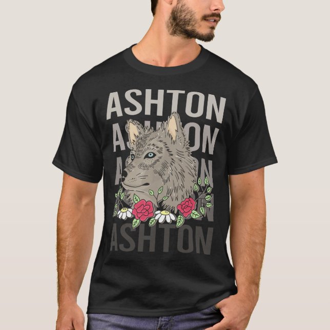 Wolf Head - Ashton Name T-Shirt (Front)