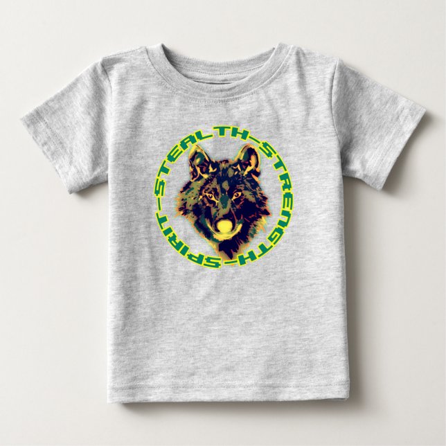 wolf head baby T-Shirt (Front)