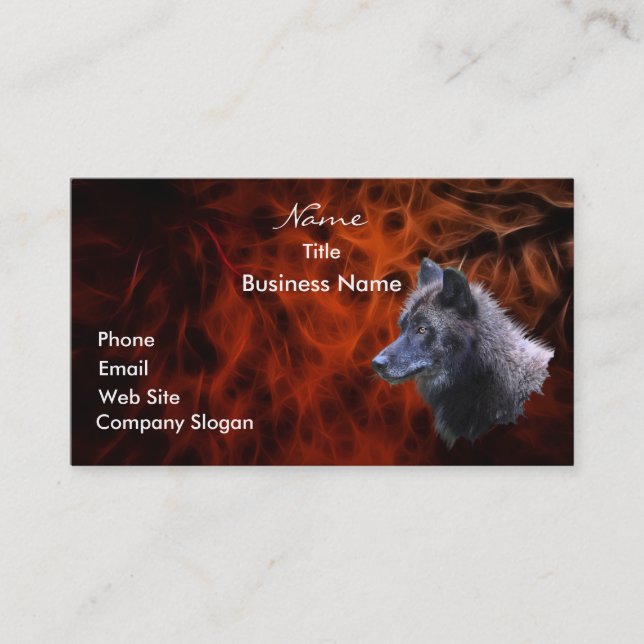 WOLF HEAD Business Card or Profile Card (Front)