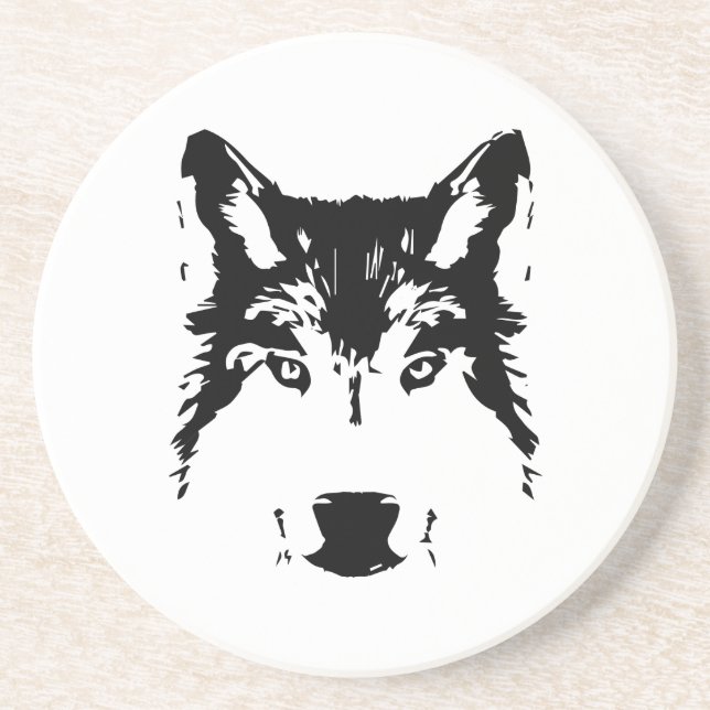 Wolf head coaster (Front)