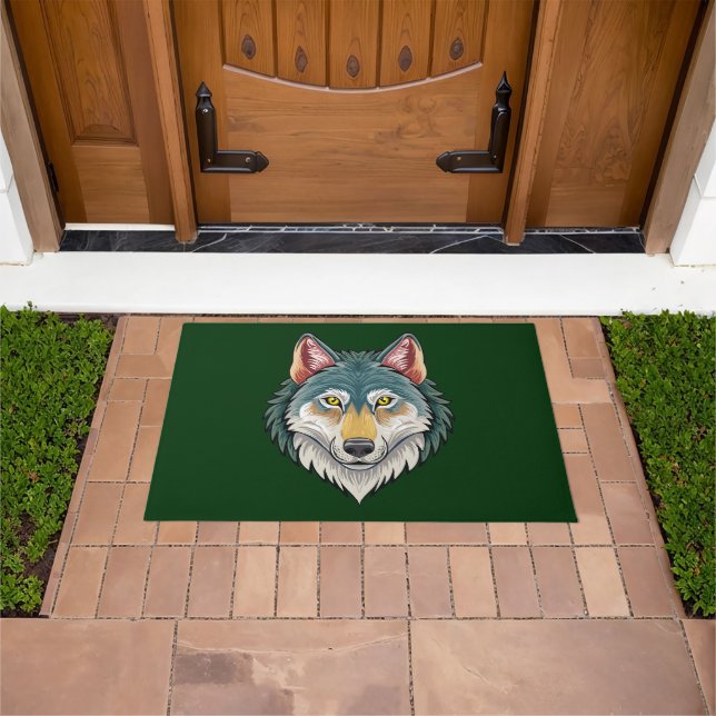 Wolf head from the front doormat (Outdoor)