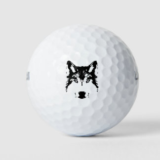 Wolf head golf balls