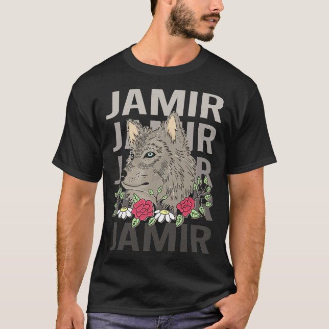 Wolf Head - Jamir Name T-Shirt (Front)