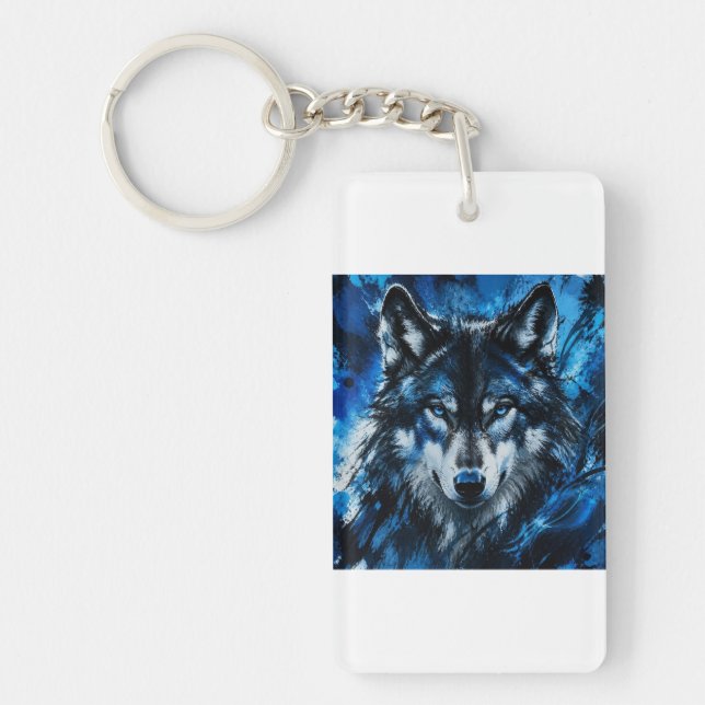Wolf head key ring (Front)