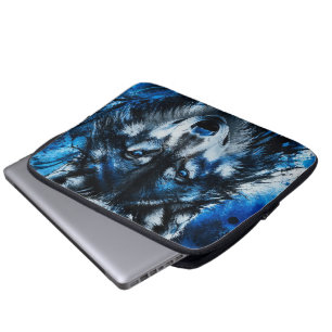 Wolf head laptop sleeve