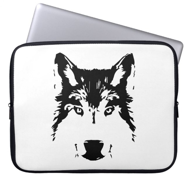 Wolf head laptop sleeve (Front)