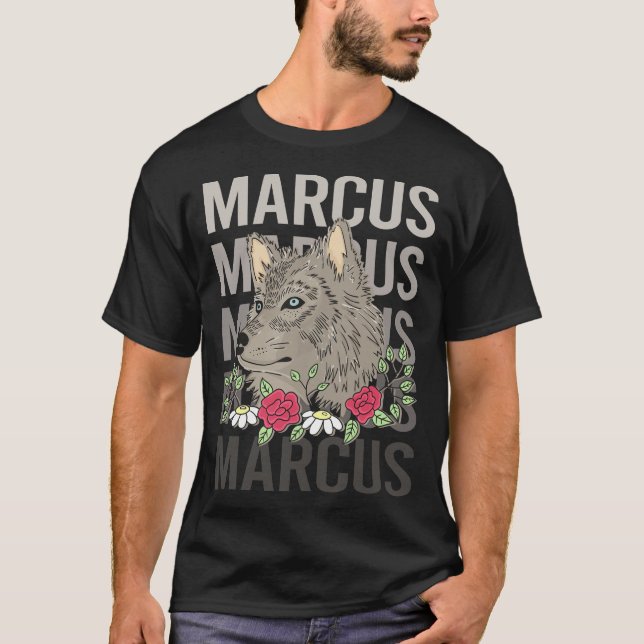 Wolf Head - Marcus Name T-Shirt (Front)