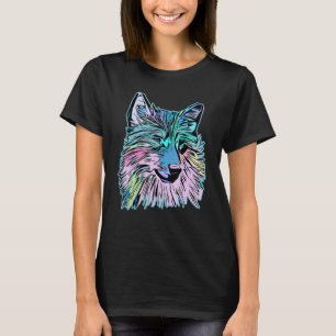 Wolf head predator face imprint with wild animal T-Shirt