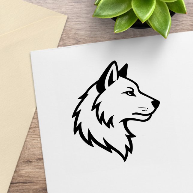 Wolf Head Profile Rubber Stamp (Creator Uploaded)