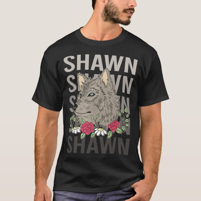 Wolf Head - Shawn Name T-Shirt (Front)