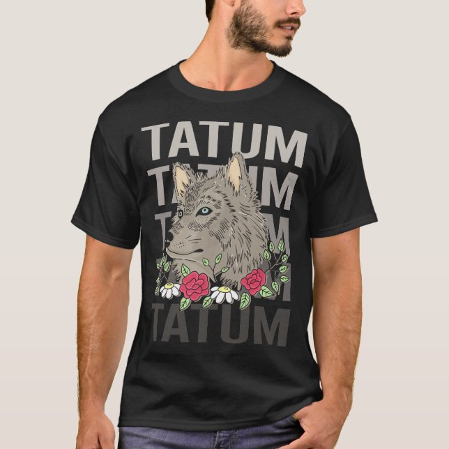 Wolf Head - Tatum Name T-Shirt (Front)