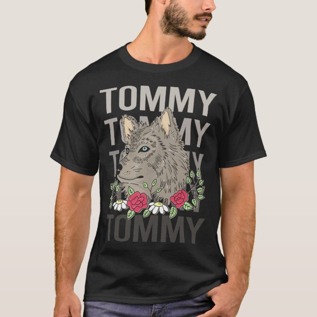 Wolf Head - Tommy Name T-Shirt (Front)