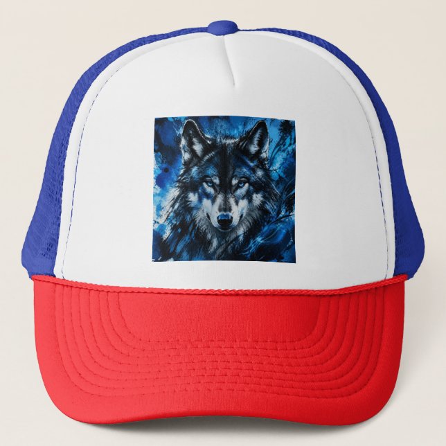 Wolf head trucker hat (Front)