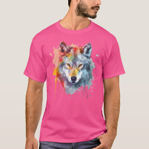 Wolf Head Watercolor T-Shirt