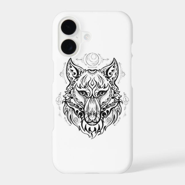 Wolf head with ethnic decorations  (Back)