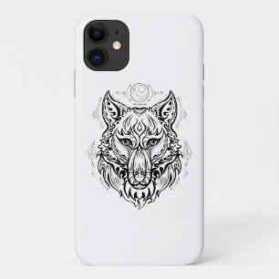 Wolf head with ethnic decorations Case-Mate iPhone case