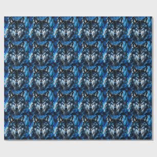 Wolf head wrapping paper
