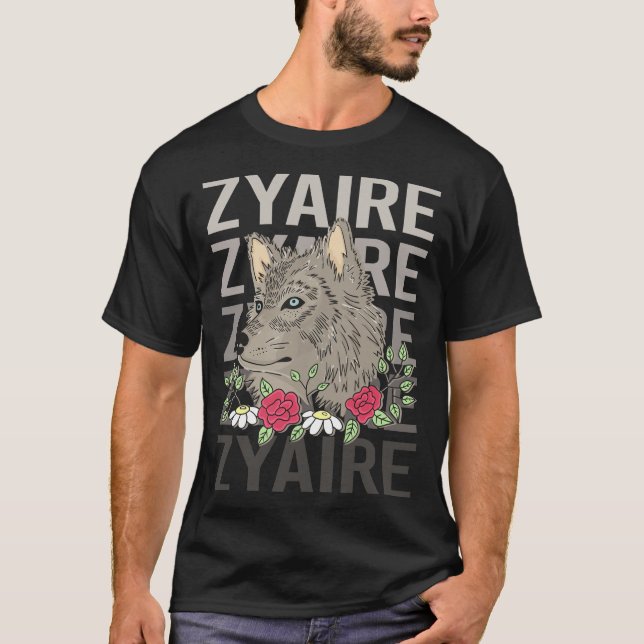 Wolf Head - Zyaire Name T-Shirt (Front)